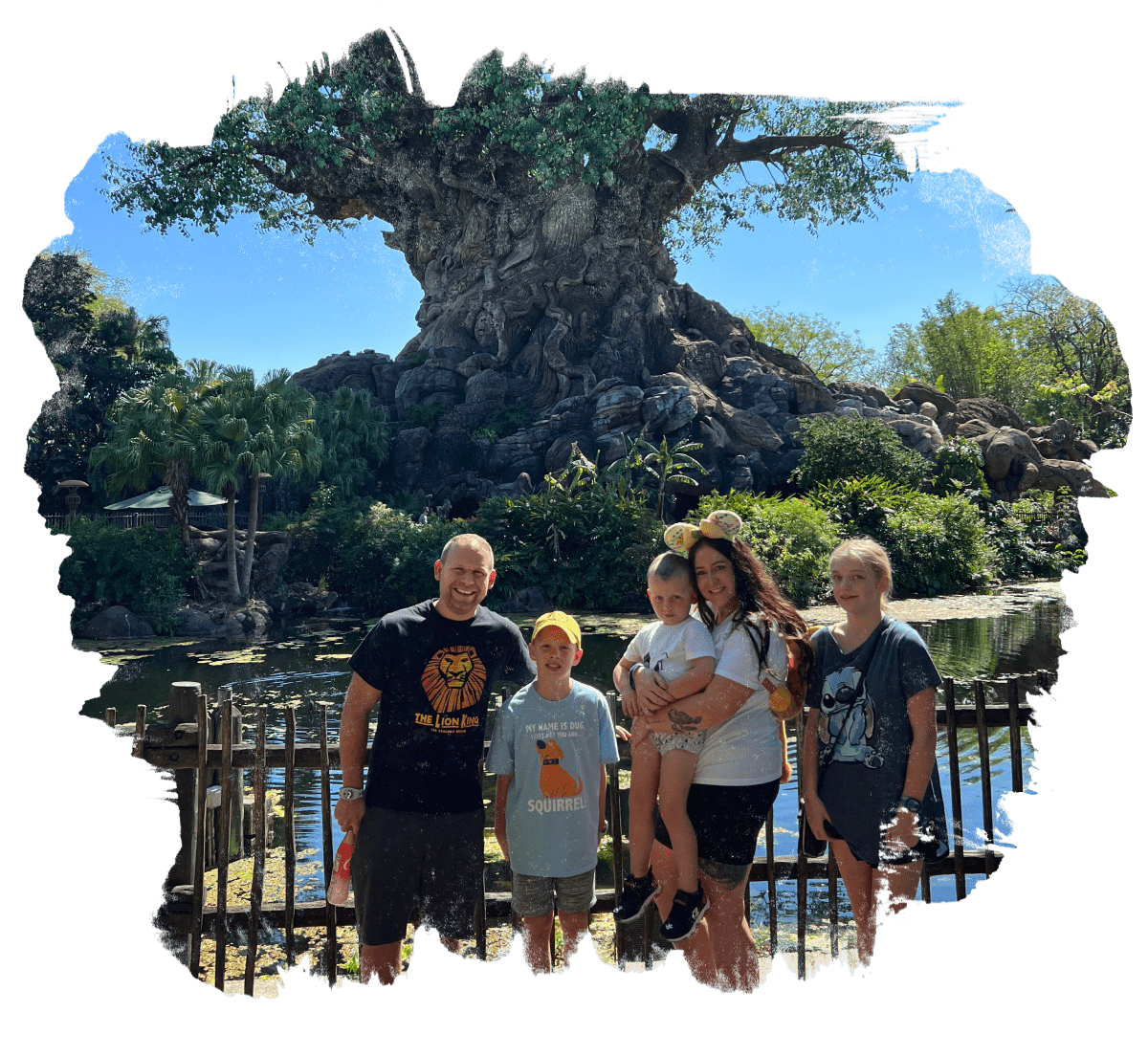 Dawn and her family enjoying a Disney vacation